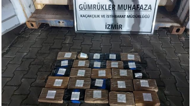 İzmir Aliağa Limanında 25,8 kilogram uyuşturucu ele geçirildi