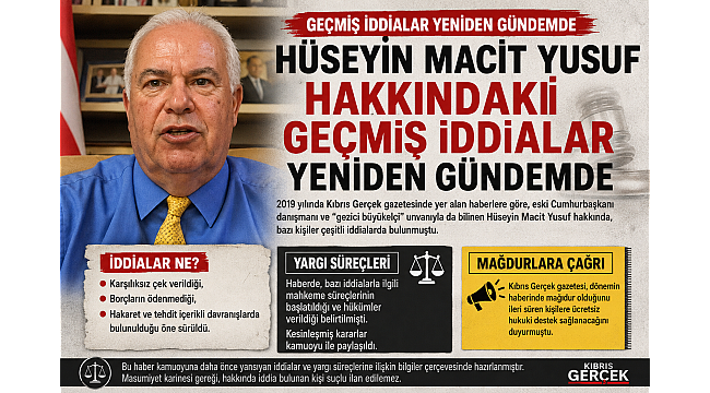 Hüseyin Macit Yusuf Hakkındaki Geçmiş İddialar Yeniden Gündemde