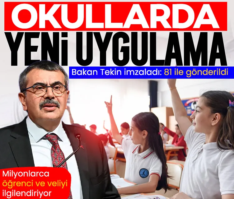 Okullarda yeni uygulama! Milyonlarca öğrenci ve veliyi ilgilendiriyor: 81 ile gönderildi