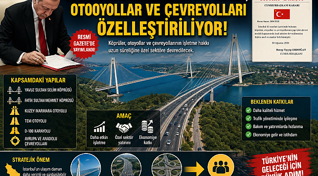 İstanbul Boğazı'ndaki köprüler, otoyollar ve çevreyolları özelleştiriliyor!