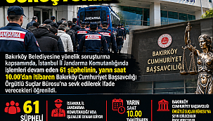 BAKIRKÖY BELEDİYE OPERASYONUNDA 61 KİŞİ ÖRGÜTLÜ SUÇLAR SAVCILIĞINDA İFADE VERECEK!